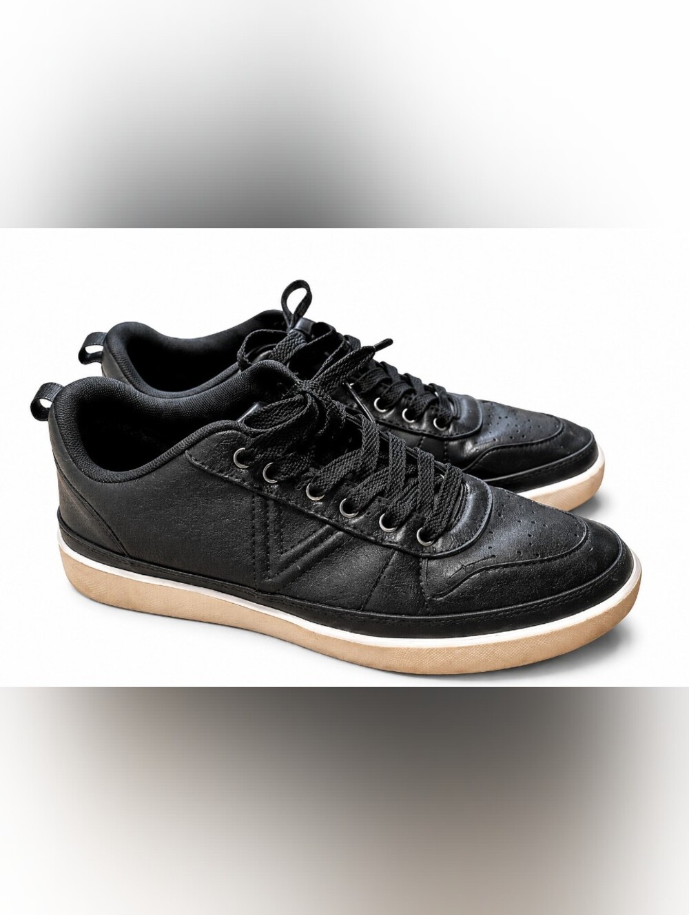 Vionic Women's Black Leather Orthotic Comfort Lace-Up Sneakers Size 7.5